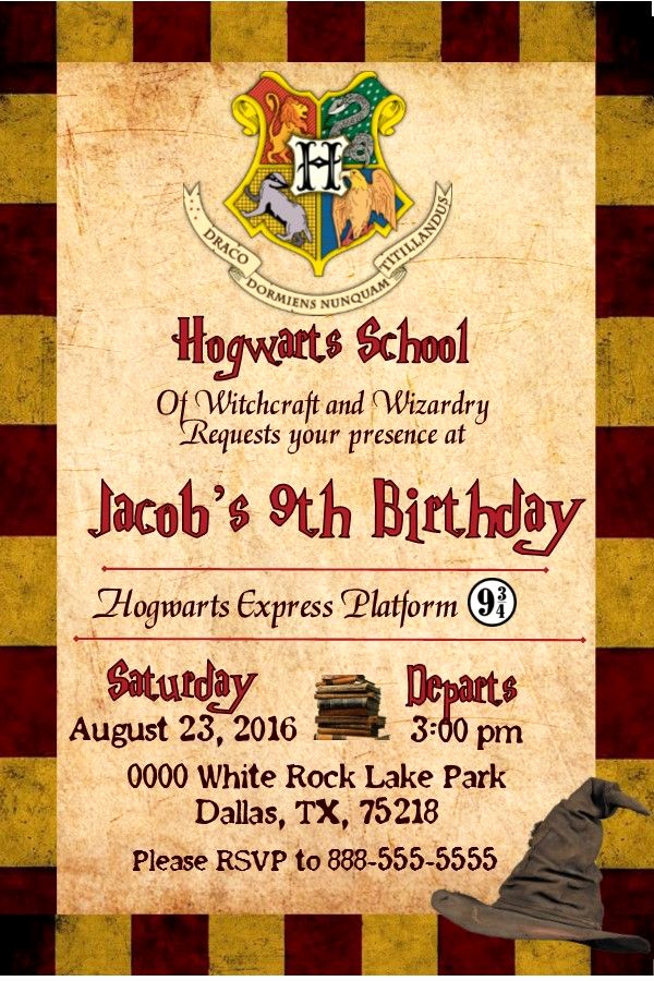 Harry Potter Party Invitation Best Of Harry Potter Gryffindor Birthday Invitation Invitacion De