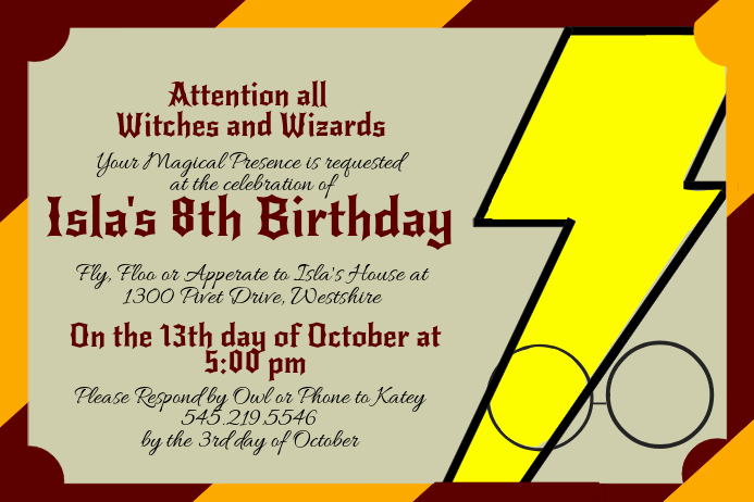 Harry Potter Party Invitation Template Inspirational Harry Potter Invitation Template