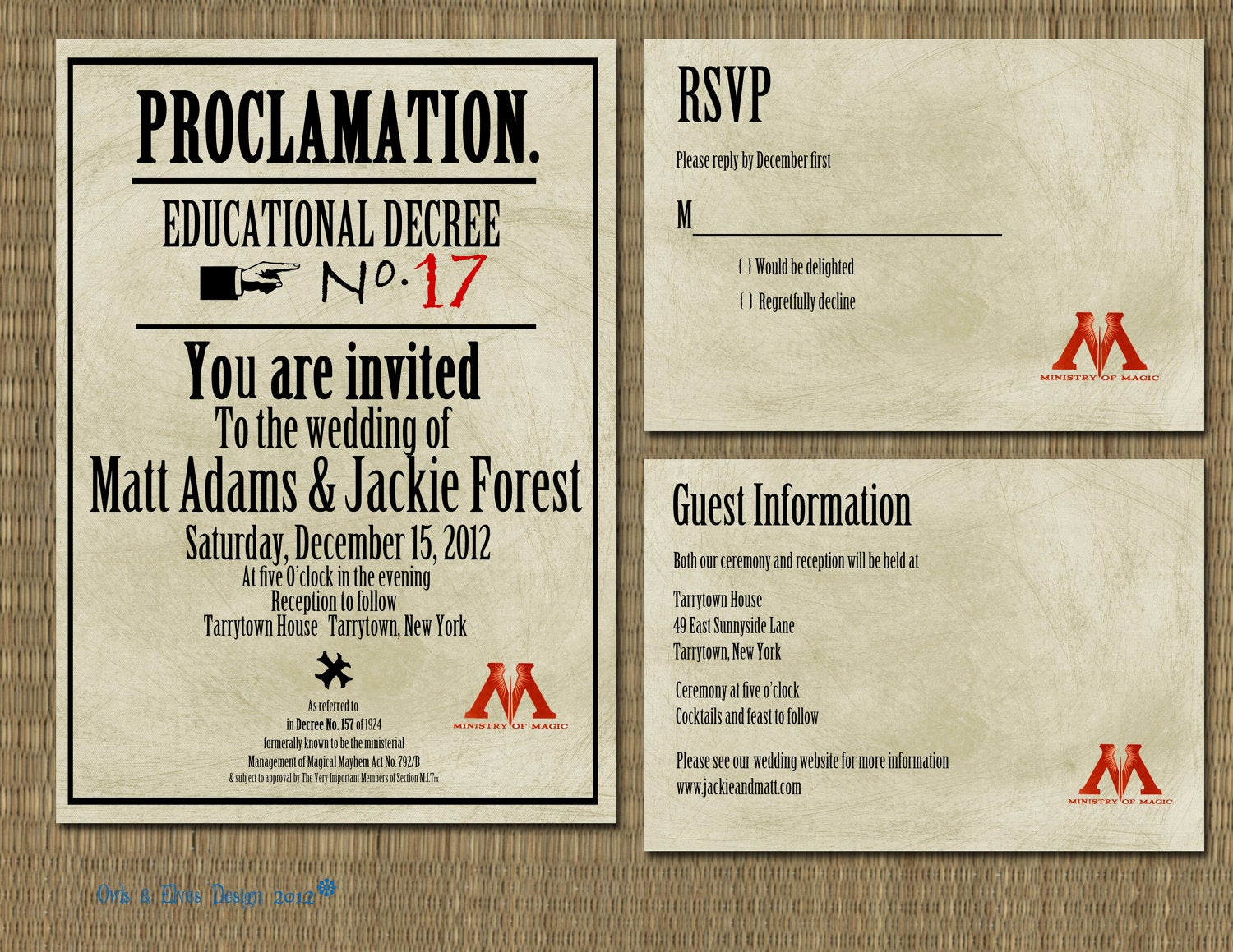 Harry Potter Wedding Invitation Elegant Printable Harry Potter Proclamation Wedding Invitation