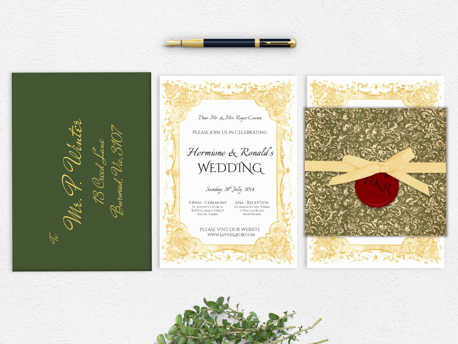 Harry Potter Wedding Invitation Templates Awesome Harry Potter Wedding Invitation Suite Printable Instant