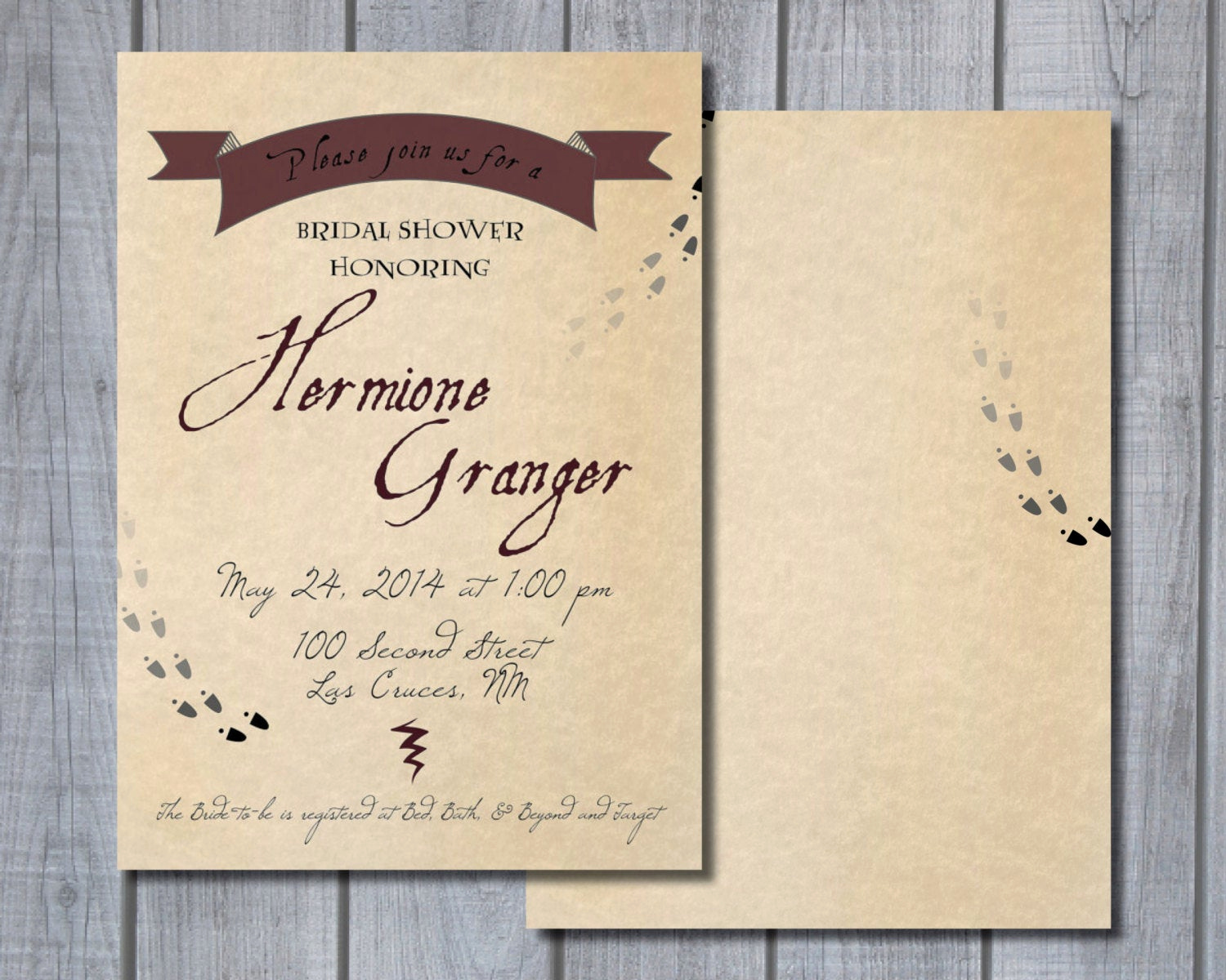 Harry Potter Wedding Invitation Templates Lovely Printable Harry Potter themed Bridal Shower Baby Shower by