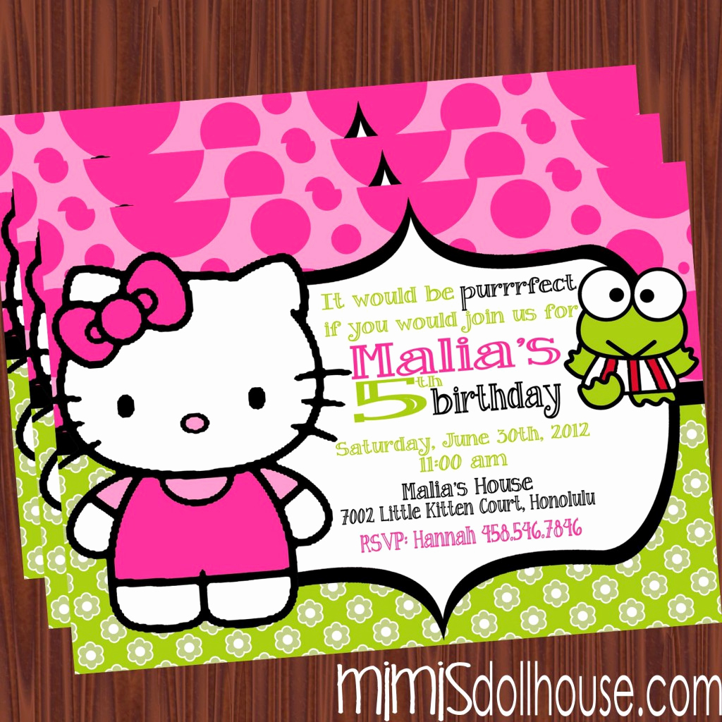 Hello Kitty Birthday Invitation Awesome Free Printable Hello Kitty Birthday Party Invitations