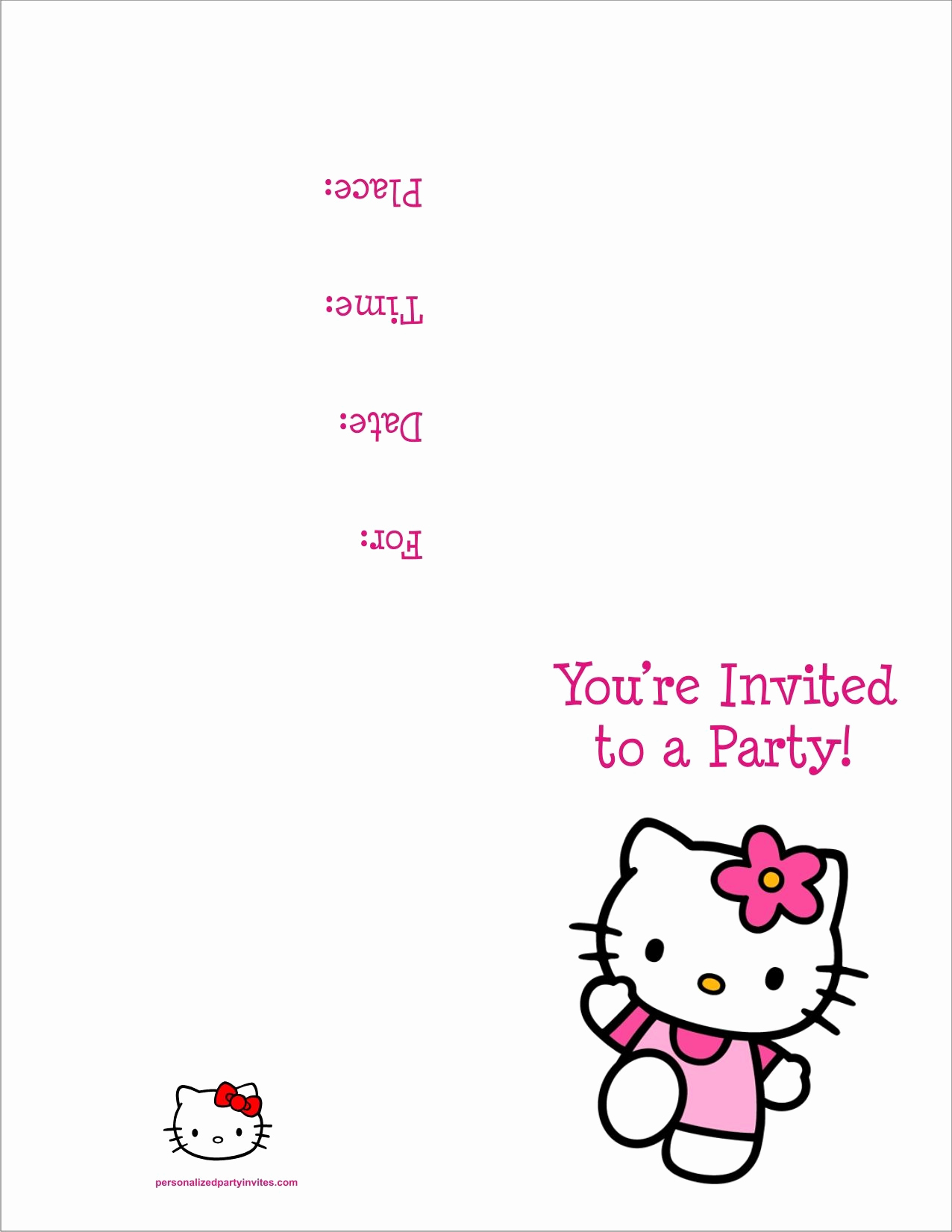 Hello Kitty Invitation Template Best Of Hello Kitty Free Printable Birthday Party Invitation