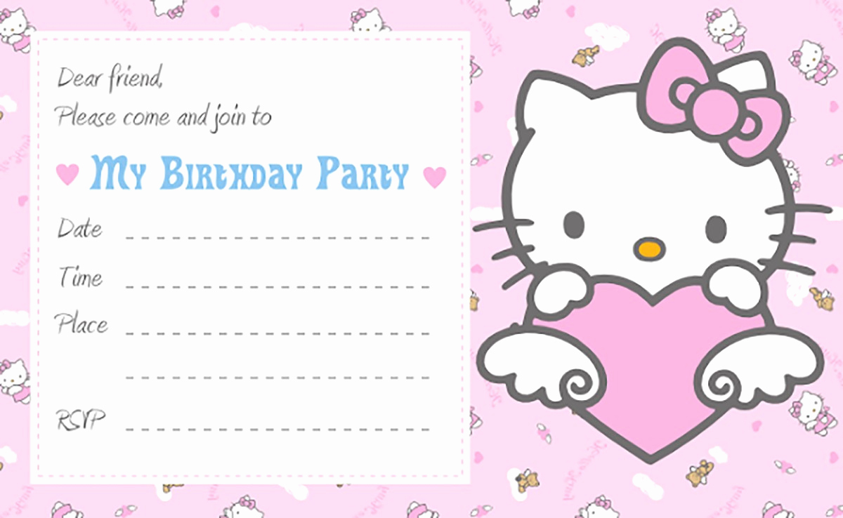 Hello Kitty Invitation Template Elegant Hello Kitty Free Printable Invitation Templates