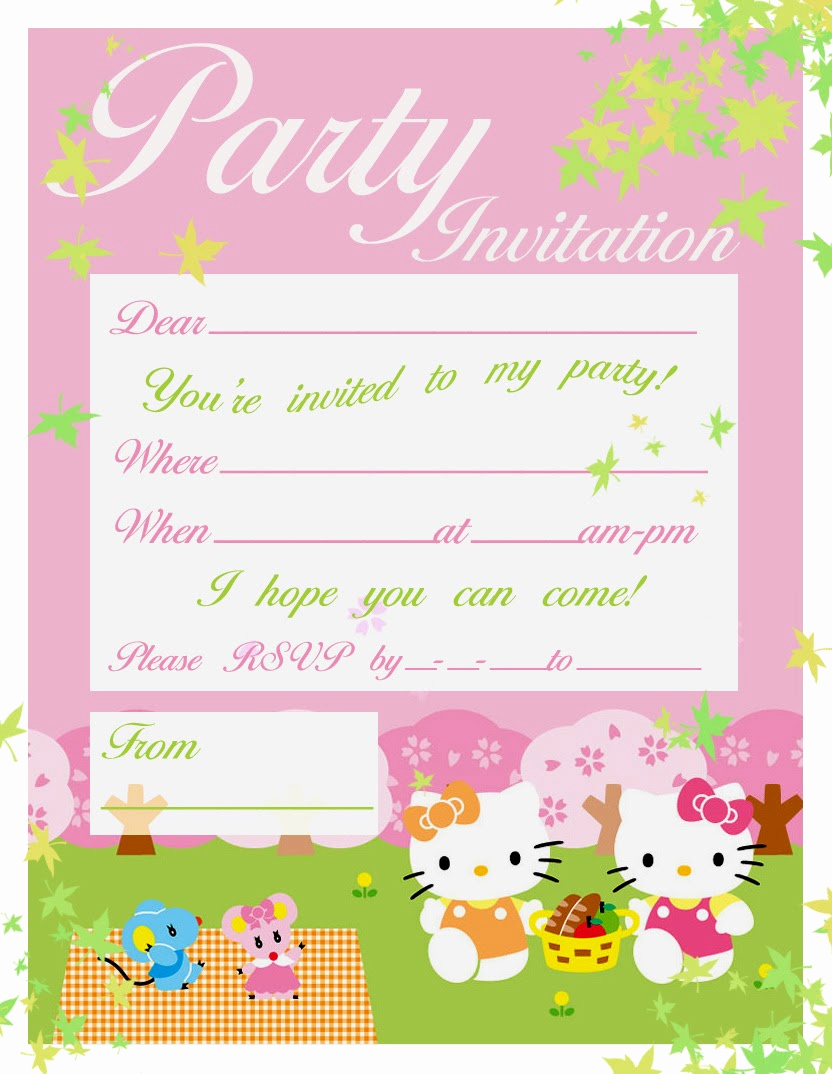 Hello Kitty Printable Invitation Awesome Pretty Practical Mom Free Printable Hello Kitty Invitations