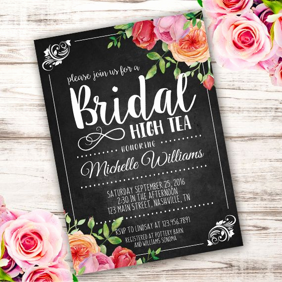 High Tea Invitation Template Best Of Bridal High Tea Invitation Template – Edit with Adobe