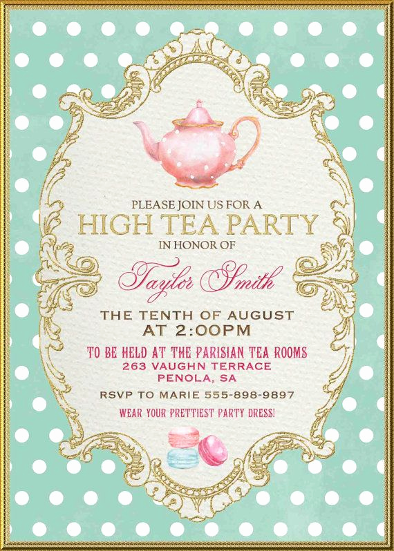 High Tea Invitation Wording Lovely 25 Best Ideas About High Tea Invitations On Pinterest