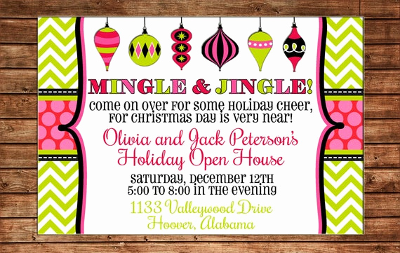Holiday Open House Invitation Wording Lovely Holiday Christmas ornament Swap Dirty Santa Girls Party Open