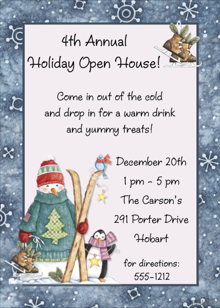 Holiday Party Invitation Ideas New Fun Holiday Open House Party Ideas