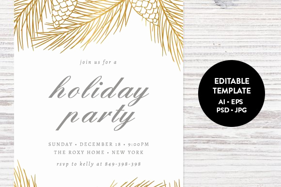 Holiday Party Invitation Template Unique Holiday Party Invitation Template Invitation Templates