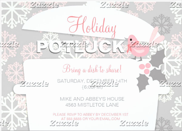 Holiday Potluck Invitation Wording Unique Holiday Party Invitation 9 Design Template Sample