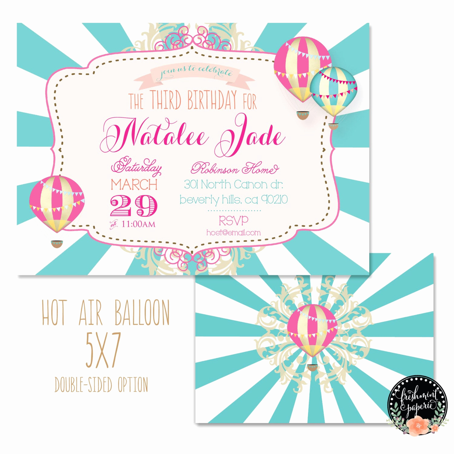 Hot Air Balloon Invitation Best Of Printable Invitations Hot Air Balloon Invitation Vintage
