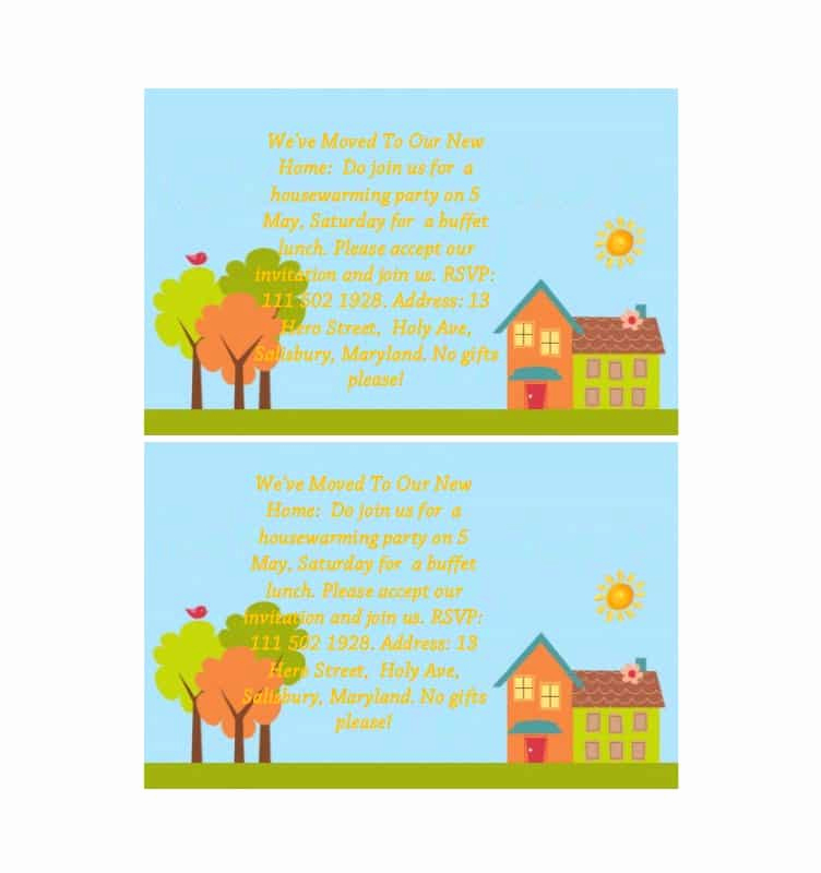 House Warming Party Invitation Template Unique 40 Free Printable Housewarming Party Invitation Templates