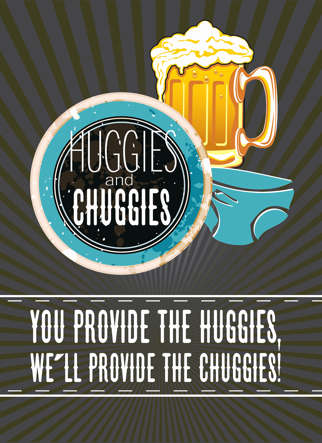 Huggies and Chuggies Invitation Awesome Huggies and Chuggies Baby Shower Invitation