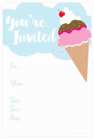 Ice Cream Invitation Template Awesome Free Printable Ice Cream Baby Shower Invitation Idea