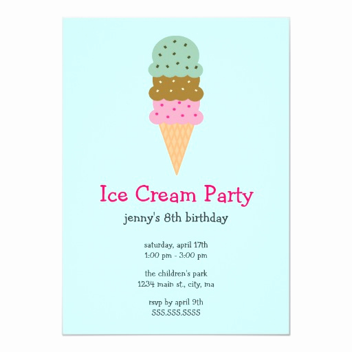 Ice Cream Invitation Template Best Of Ice Cream Party Invitations