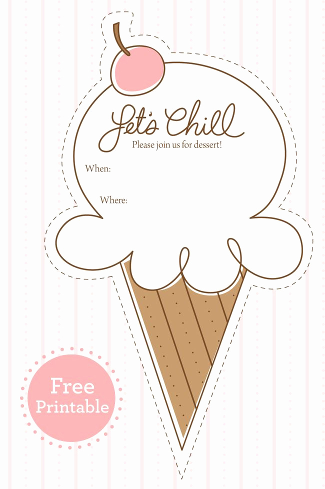 Ice Cream Party Invitation Best Of Free Ice Cream Party Printables social Invitation