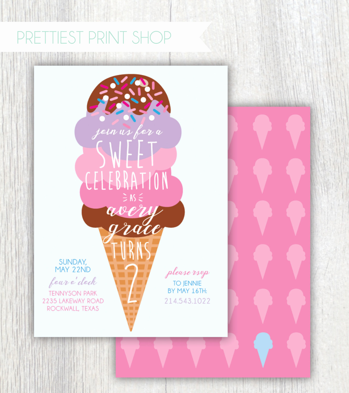 Ice Cream Party Invitation New Printable Ice Cream Birthday Party Invitation Sweet