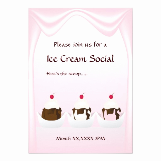Ice Cream social Invitation Template New Ice Cream social Custom Invitation From Zazzle