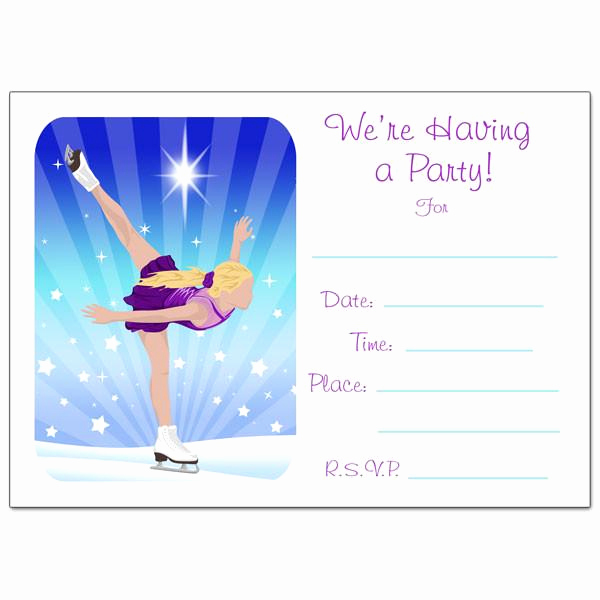 Ice Skating Party Invitation Lovely Ice Skating Dreams Fill In the Blank Birthday Party