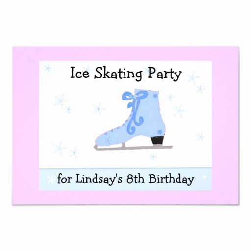 Ice Skating Party Invitation Unique Ice Skating Birthday Party Invitation