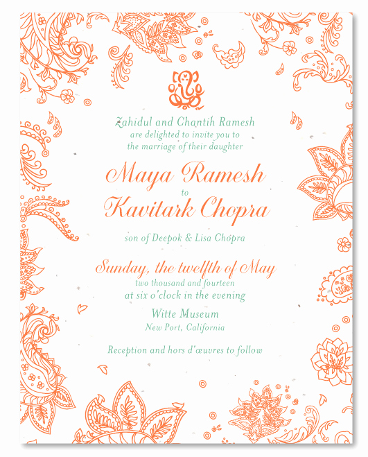 Indian Engagement Invitation Wording Fresh Affordable Wedding Invitations On Seeded Paper Indian