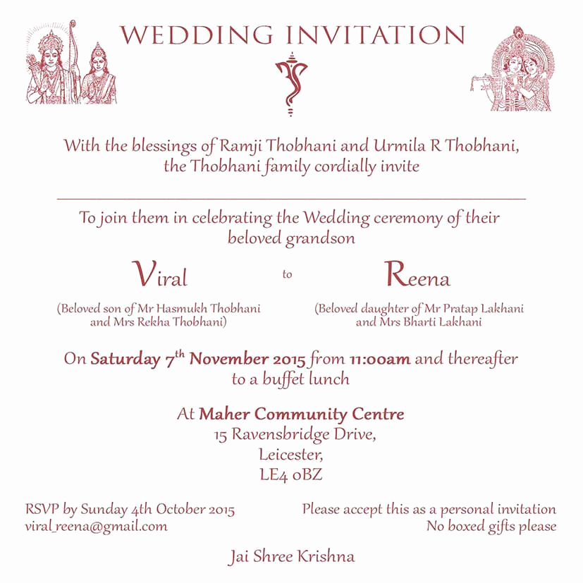Indian Wedding Invitation Sample Awesome Hindu Wedding Invitation Wordings Here to View Our