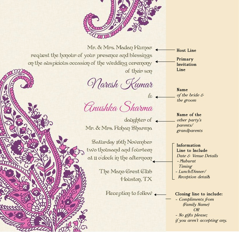 wedding invitation wording for indian wedding invitation cards