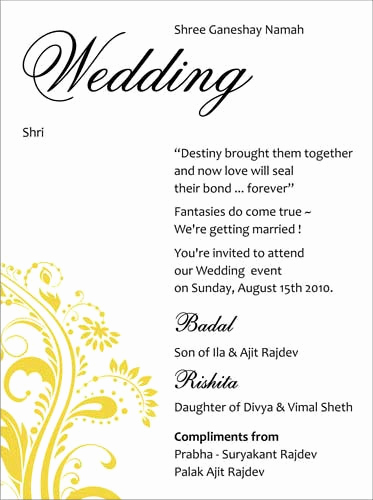 Indian Wedding Invitation Wording Elegant Indian Wedding Invitations Wedding Invitation Wording and