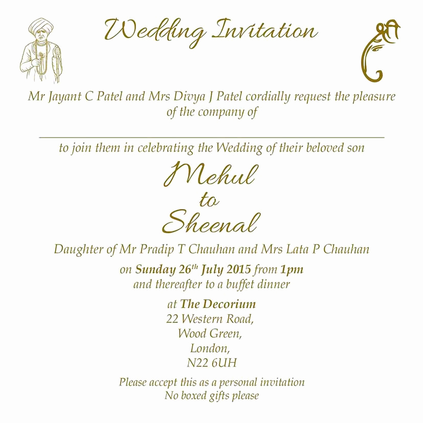 Indian Wedding Invitation Wording Inspirational Hindu Wedding Invitation Wordings Here to View Our