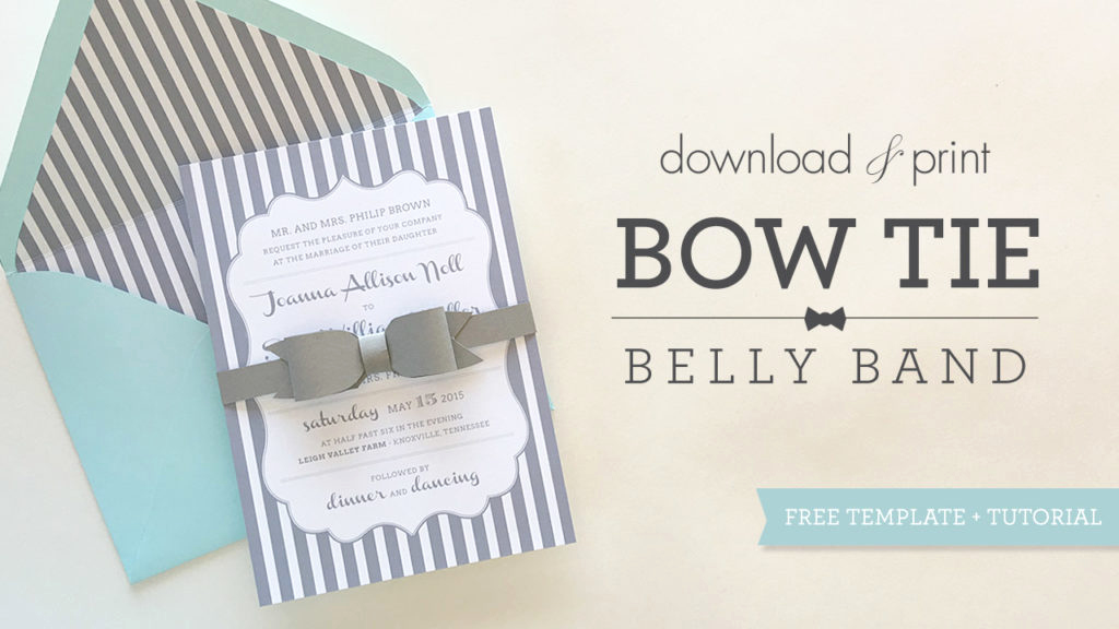 Invitation Belly Band Diy New Diy Bow Tie Belly Band