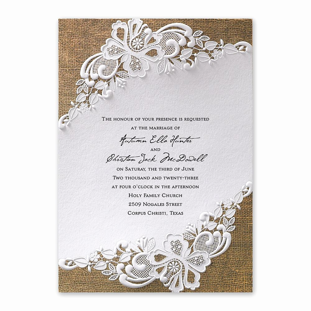 Invitation Card for Weddings Luxury Lacy Dream Invitation