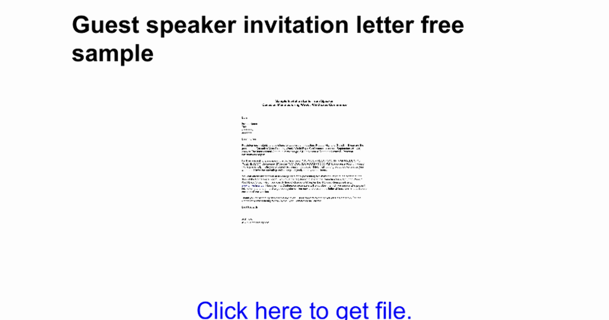 Invitation Letter for Speaker Beautiful Guest Speaker Invitation Letter Free Sample Google Docs