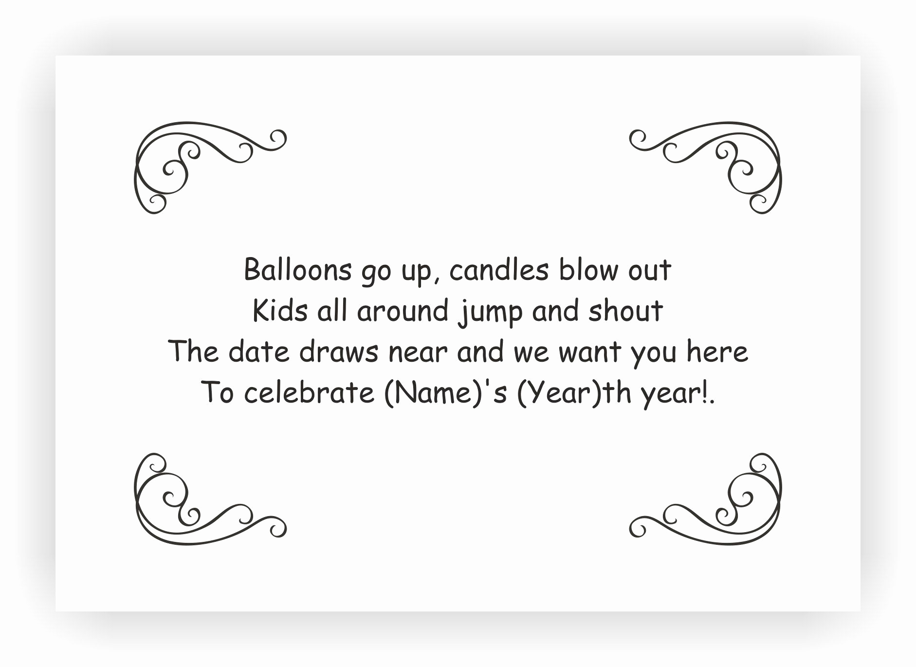 birthday invitations messages