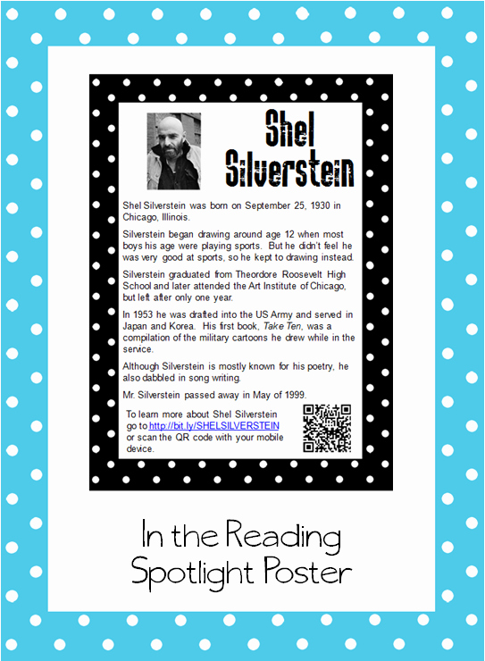 Invitation Shel Silverstein Poster Unique the Book Bug Freebies