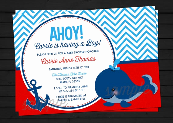 It A Boy Invitation Awesome Items Similar to Ahoy It S A Boy Nautical Baby Shower