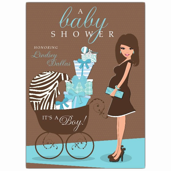 It A Boy Invitation Best Of Hot Mama Brunette Blue Brown Baby Shower Invitations