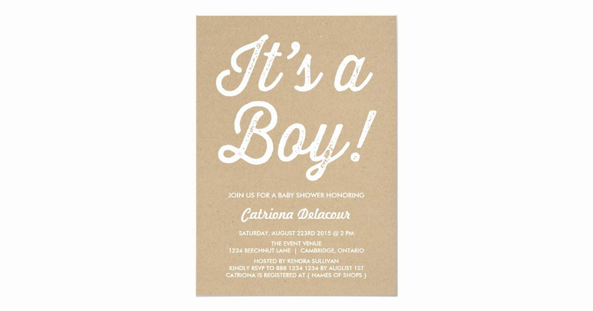 It A Boy Invitation Best Of Rustic Vintage