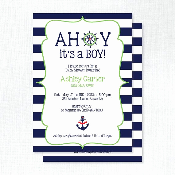It A Boy Invitation Lovely Preppy Nautical Baby Shower Invitation Ahoy It S A Boy