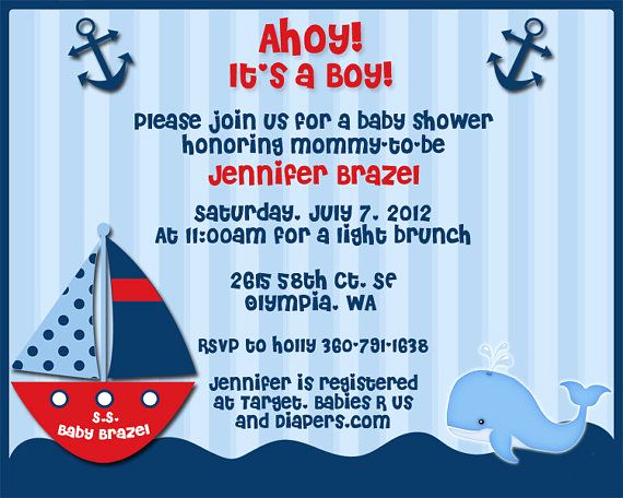 It A Boy Invitation Luxury Ahoy Its A Boy Nautical theme Baby Shower Invitations for