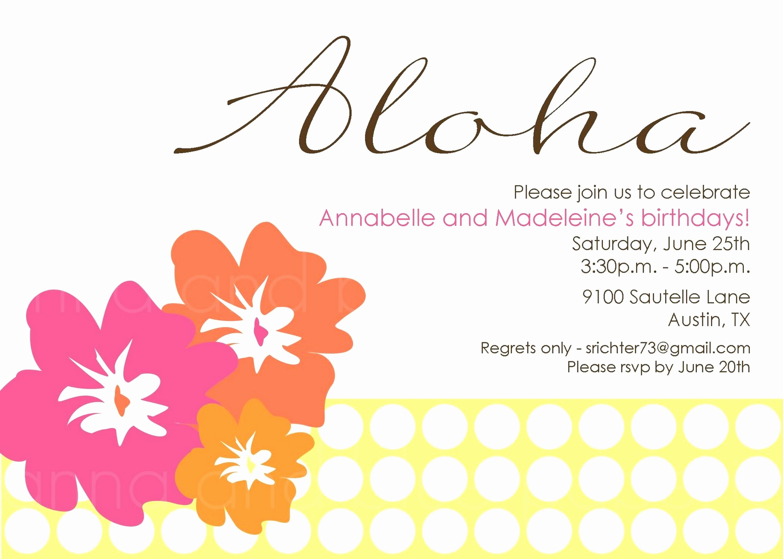 It Works Wrap Party Invitation Luxury Anna and Blue Paperie Party In the Works Aloha Summer