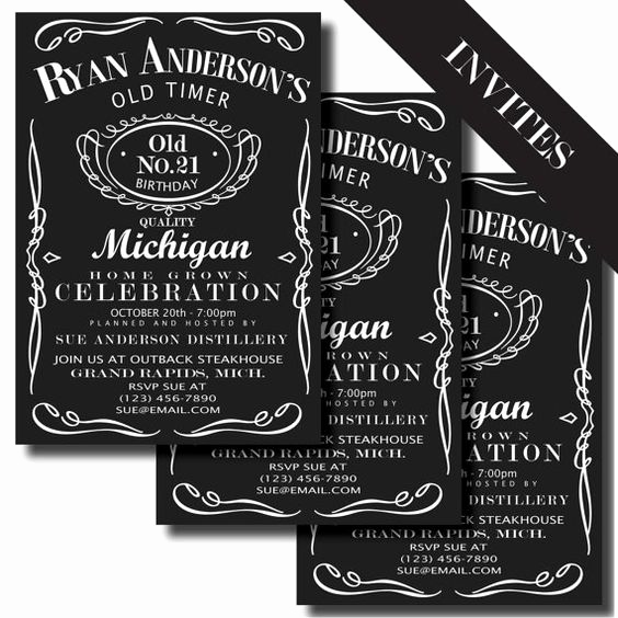 Jack Daniels Birthday Invitation Best Of Jack Daniels Label Printable Birthday by