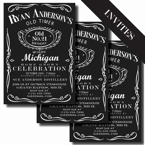 Jack Daniels Invitation Template Free Beautiful Jack Daniels Label Printable Birthday From