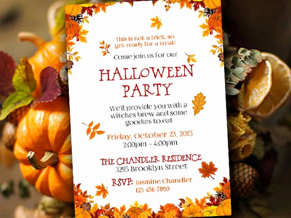 Jewelry Party Invitation Template Awesome Halloween Party Invitation Template Fall Party Invitation