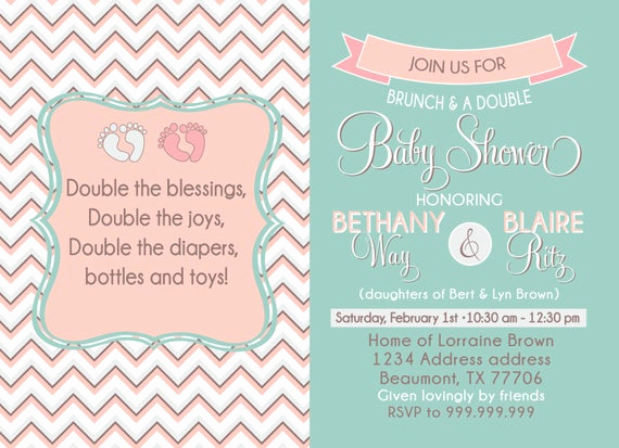 Joint Baby Shower Invitation Wording Lovely Items Similar to Couples Baby Shower Invitation Joint