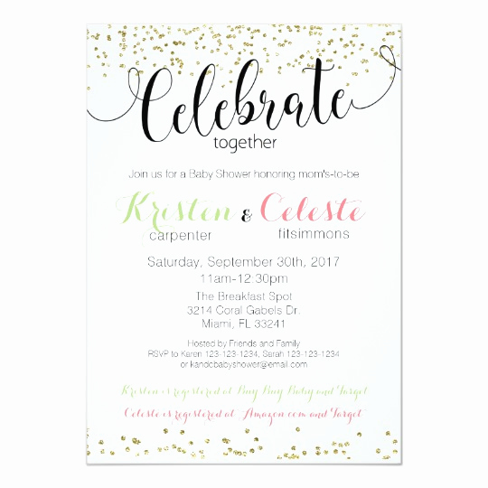 Joint Baby Shower Invitation Wording New Joint Friends Bined Baby Shower Invitation