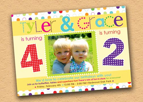 Joint Birthday Party Invitation Wording Beautiful Joint Party Cute Idea for the Kids
