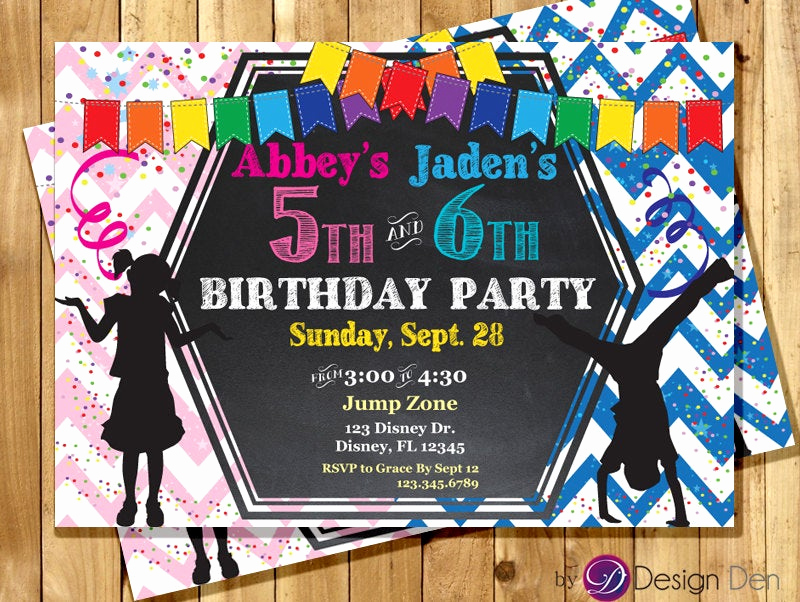 Joint Birthday Party Invitation Wording Best Of Kids Joint Birthday Party Invitations Boy &amp; Girl Joint Party