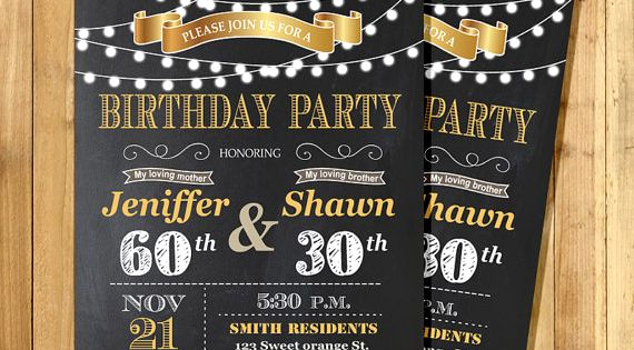 Joint Birthday Party Invitation Wording Lovely Adult Joint Birthday Invitation String Light Invitation