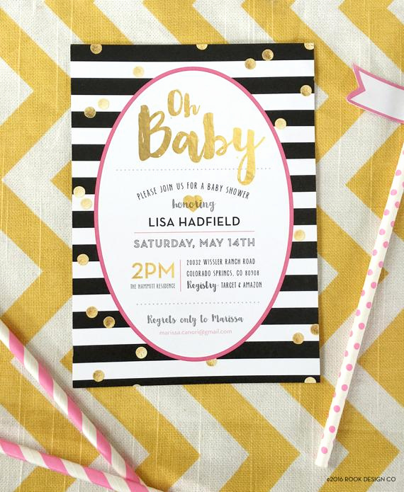 Kate Spade Invitation Template Free Best Of Baby Shower Invite Girl Kate Spade Inspired by Rookdesignco